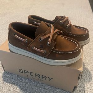 EUC Boy’s Brown Toddler Sperry Cup II Junior Boat Shoe 8M
